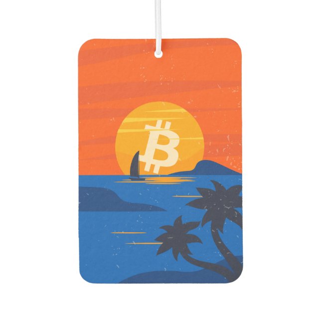 Bitcoin Beach Air Freshener (Front)