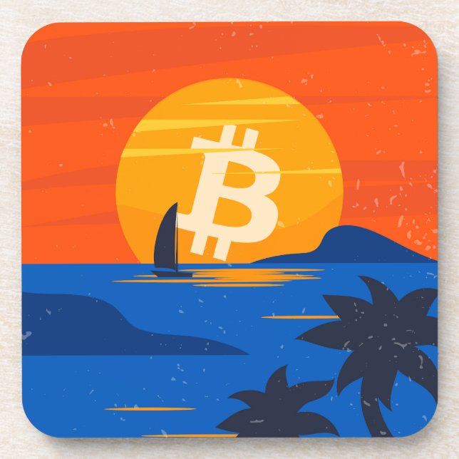 Bitcoin Beach Coaster (Front)