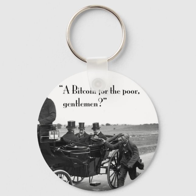 Bitcoin Beggar Keychain (Front)