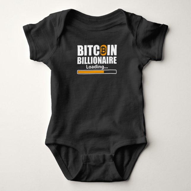Bitcoin Billionaire loading Baby Bodysuit (Front)