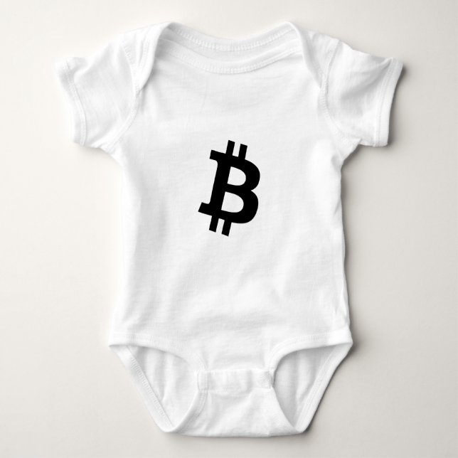 Bitcoin (Black ₿) Baby Bodysuit (Front)