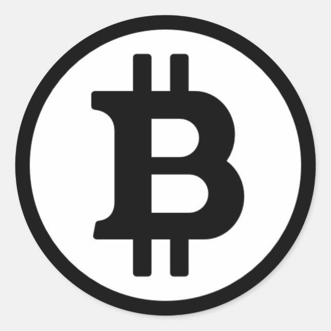 Bitcoin Black Logo Symbol Sticker Sheet Pack (Front)