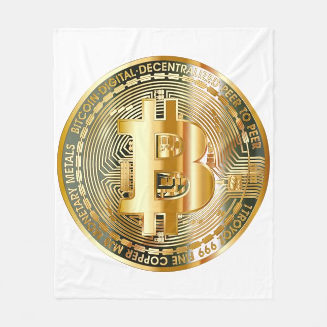 Bitcoin Blanket: Cozy up to the Future of Currency Fleece Blanket (Front)