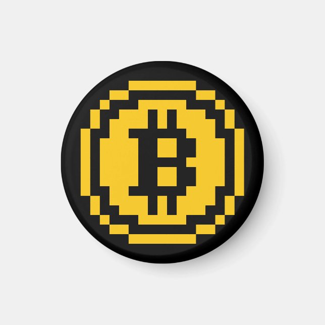 Bitcoin BTC 8-Bit Logo | Magnet (Front)