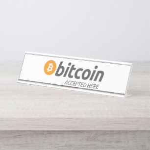 Bitcoin BTC a accepté ici la plaque