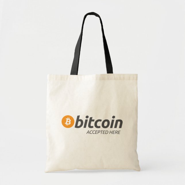 Bitcoin BTC a accepté ici le sac fourre-tout à | (Devant)