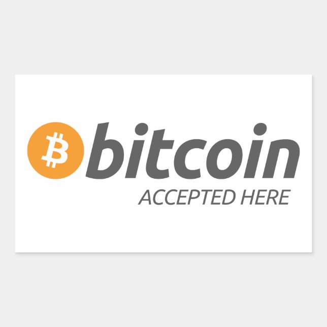 Bitcoin BTC Accepté ici | Sticker (Devant)