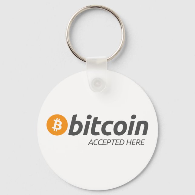 Bitcoin BTC Accepted Here | Basic Keychain (Front)