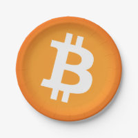 Bitcoin BTC : Black Paper Plates