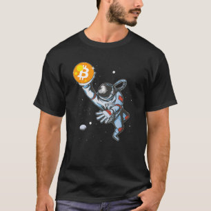 Bitcoin BTC Blockchain Astronaut Cryptocurrency T-Shirt