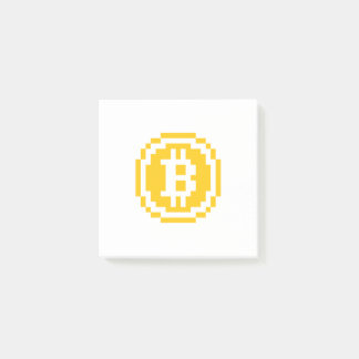 Bitcoin BTC Logo 8-Bit | Post-it Notes
