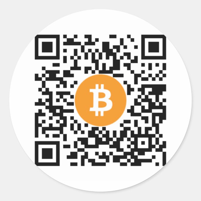 Bitcoin (BTC) Portefeuille QR Code Sticker - Arron (Devant)