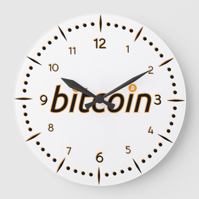 Bitcoin BTC Roman Numéros Horloge murale (Recto)