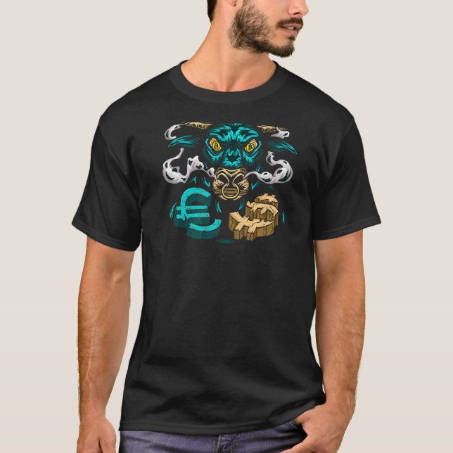 Bitcoin Bull Run Bitcoin Bull Bitcoiner (On Back) T-Shirt (Front)
