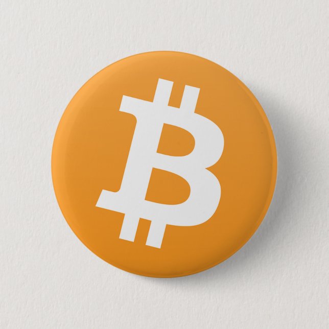Bitcoin button/pin 2 inch round button (Front)