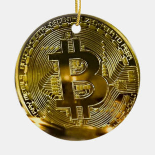 bitcoin ceramic ornament