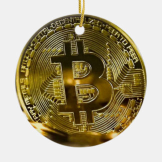 bitcoin ceramic ornament