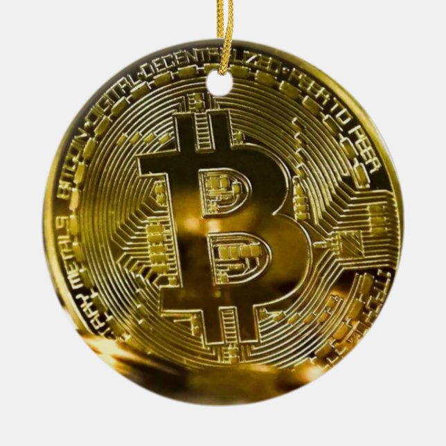 bitcoin ceramic ornament (Front)