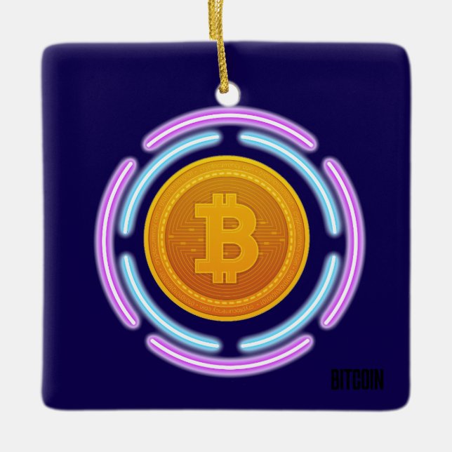 BITCOIN CERAMIC ORNAMENT (Front)