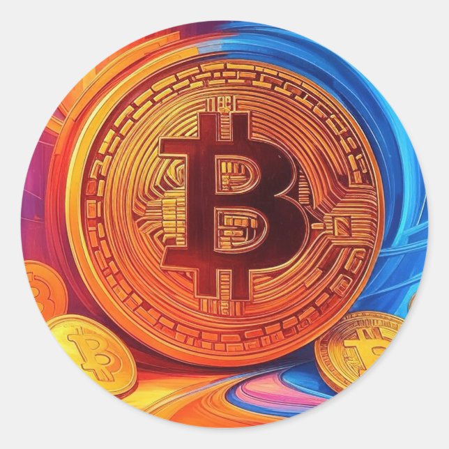 Bitcoin Classic Round Sticker (Front)