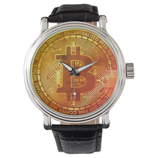 Bitcoin Coin Retro Watch (Front)