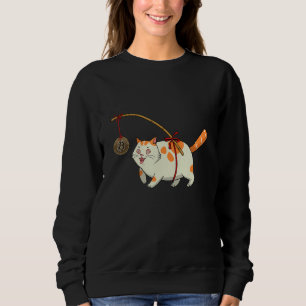 Bitcoin Coins Hypnotized Cat Crypto Invest Design Sweatshirt