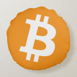 Bitcoin Coussin Logo simple Conception Round Orang