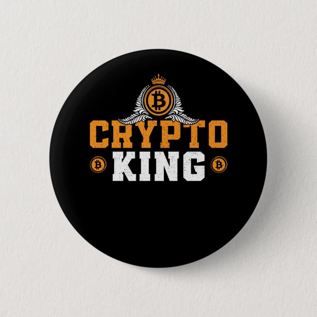 Bitcoin Crypto Crypto King King 2 Inch Round Button (Front)