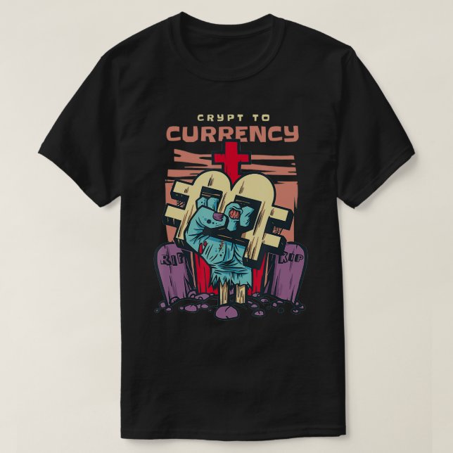 Bitcoin & Crypto  Crypto to Currency  T-Shirt (Design Front)