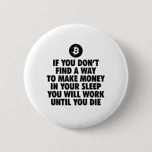 Bitcoin Crypto Currency   Krypto Wallet BTC Gift 2 Inch Round Button