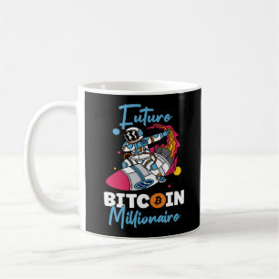 Bitcoin Crypto Future Bitcoin Millionaire Rocket Coffee Mug