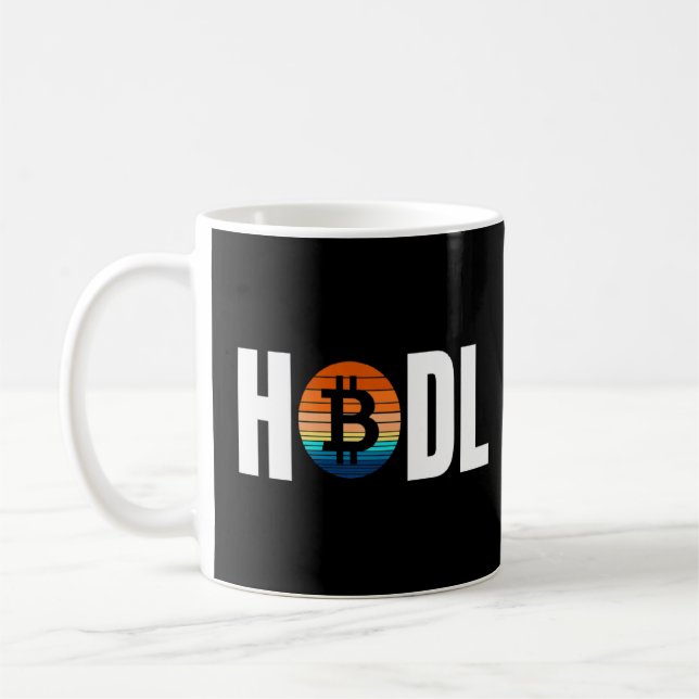 Bitcoin Crypto Hodl Text Cryptocurrency Simple Let Coffee Mug (Left)