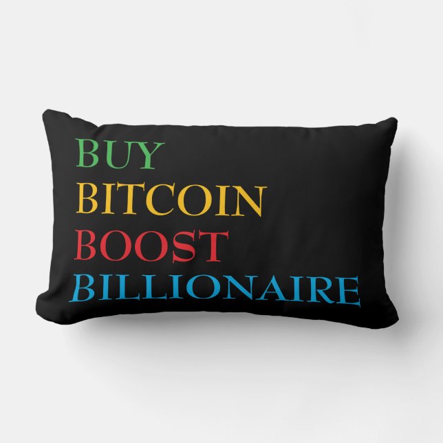 Bitcoin Crypto Lumbar Pillow (Front)