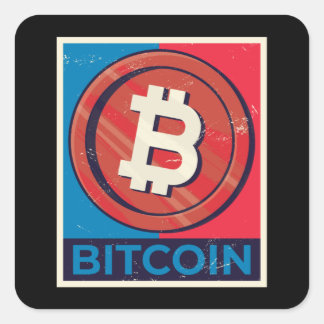 Bitcoin Crypto Square Sticker