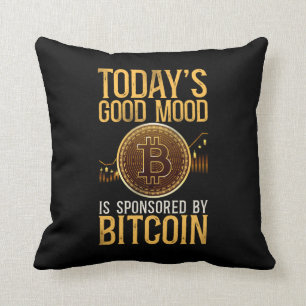 Bitcoin Crypto Todays Good Mood Is Sponsored By Throw Pillow