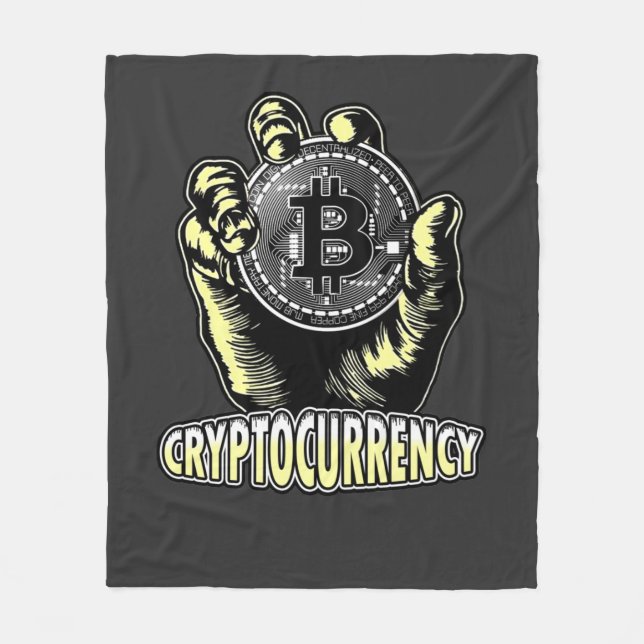 Bitcoin |Cryptocurrency Bitcoin Fleece Blanket (Front)