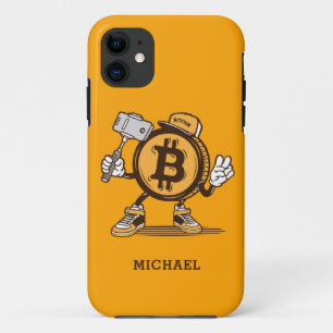 Bitcoin Cryptocurrency Funny Cartoon Personalized  iPhone 11 Case