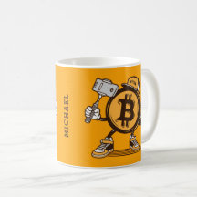 Bitcoin Cryptocurrency Funny Cartoon Personalized