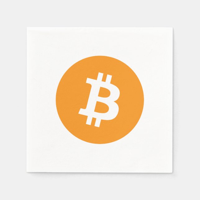 Bitcoin Cryptocurrency Logo Napkin (Front)