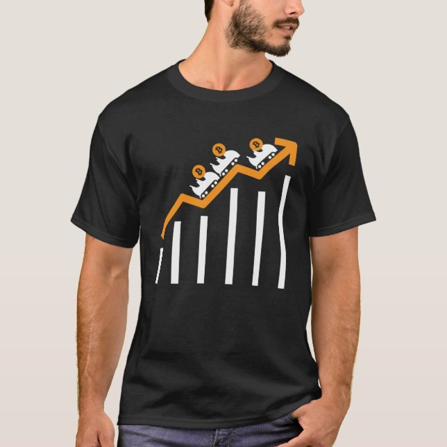 Bitcoin Cryptocurrency Roller Coaster BTC HODL Cry T-Shirt (Front)