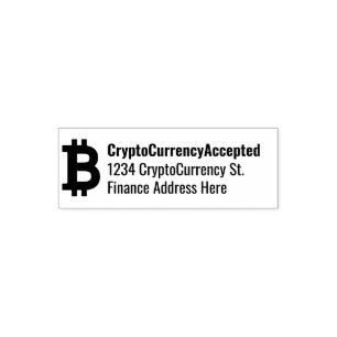 Bitcoin Cryptocurrency Trader Self-inking Stamp