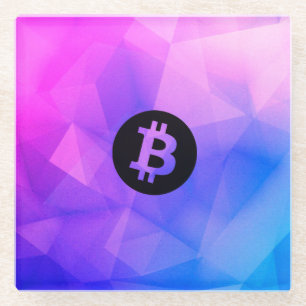Bitcoin Crystal Glass Coaster