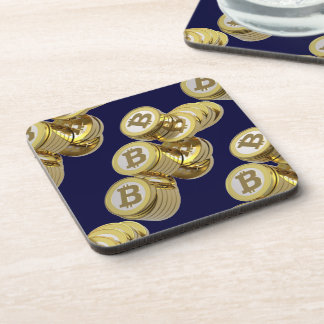 Bitcoin Currency - Square boxes M5 Coaster