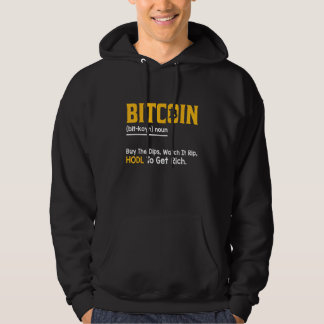Bitcoin Definition Crypto Invest Quote Hoodie