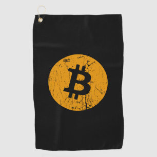 bitcoin digital currency money coin blockchain fin golf towel
