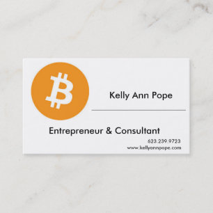Bitcoin Entrepreneur Consultant Business Card