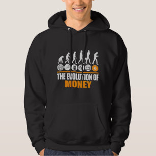 Bitcoin Evolution of Money Funny BTC Cryptocurrenc Hoodie