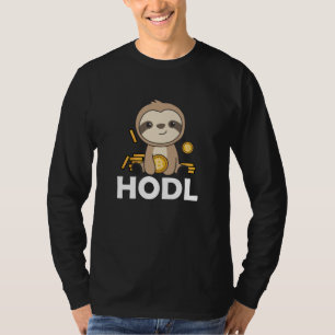 Bitcoin Faultier Coins Hold Digital Currency T-Shirt