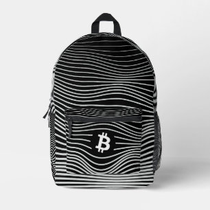 Bitcoin Force (Black) Printed Backpack