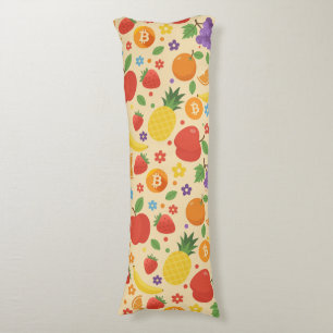 Bitcoin Fruits Body Pillow